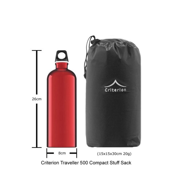 Down Sleeping Bags - Criterion Traveller 500 Stuff Sack, 15 x 15 x 30 cm; 20 gms