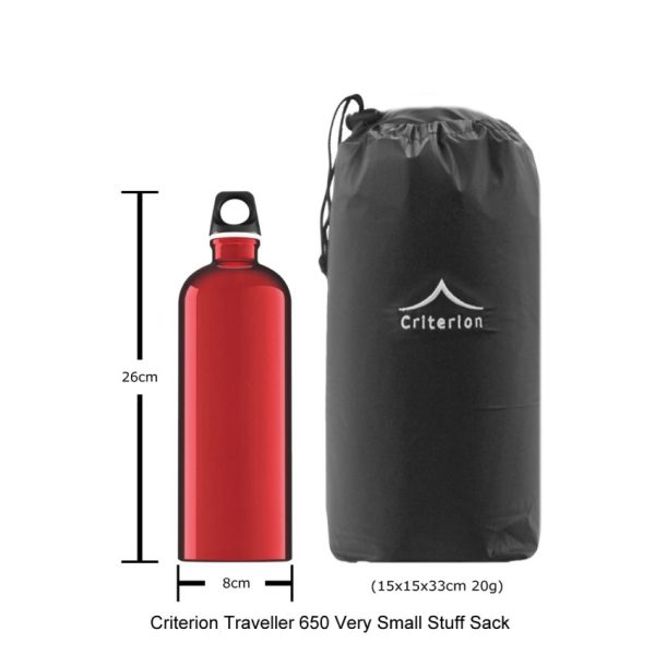 Down Sleeping Bags - Criterion Traveller 650 Stuff Sack, 15 x 15 x 33 cm; 20 gms