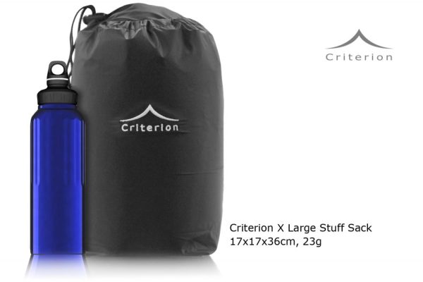 Criterion X Large Stuff Sack - comparison with 1L drinks bottle