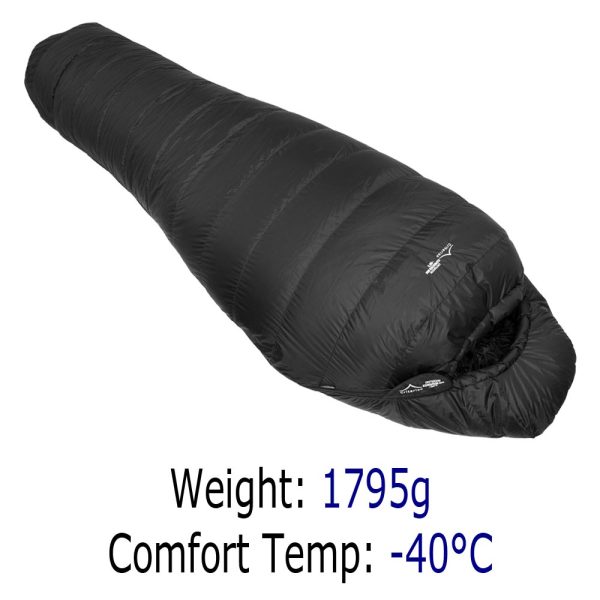 Down Sleeping Bag - Criterion Expedition 1000 - Total Weight 1770 gms; Temperature -40 °C