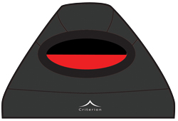 A graphical representation of the Criterion Expedition range hood and bag colours