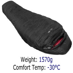 Down Sleeping Bag - Criterion Expedition 900 - Total Weight 1570 gms; Temperature -30 °C