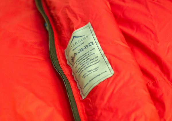 Down Sleeping Bags - Criterion Prime 550 Care Instructions - Total Weight 1055 gms; Temperature -12 °C