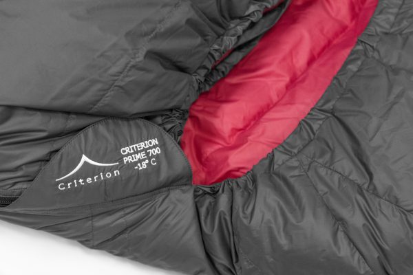 Down Sleeping Bags - Criterion Prime 700 Neck Retainer- Total Weight 1210 gms; Temperature -18 °C