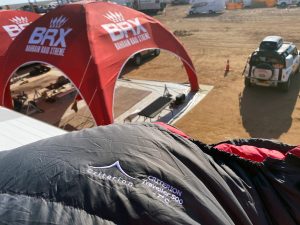 Criterion Traveller 500 over looking Dakar Rally Pit Lane