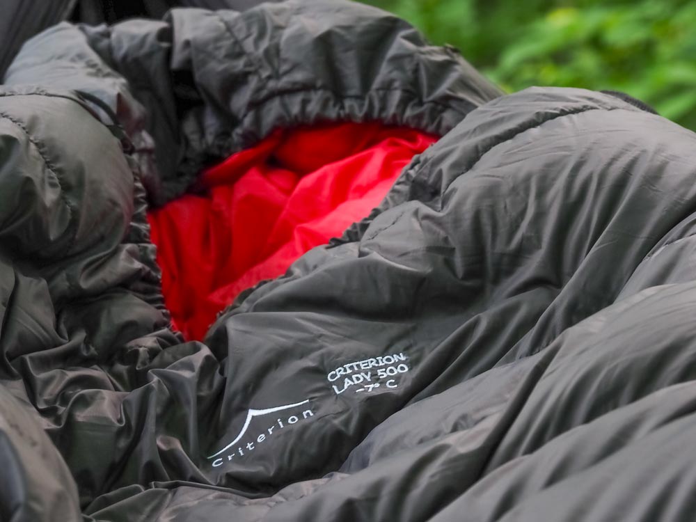 Criterion Lady 500 Down Sleeping Bag Close Up